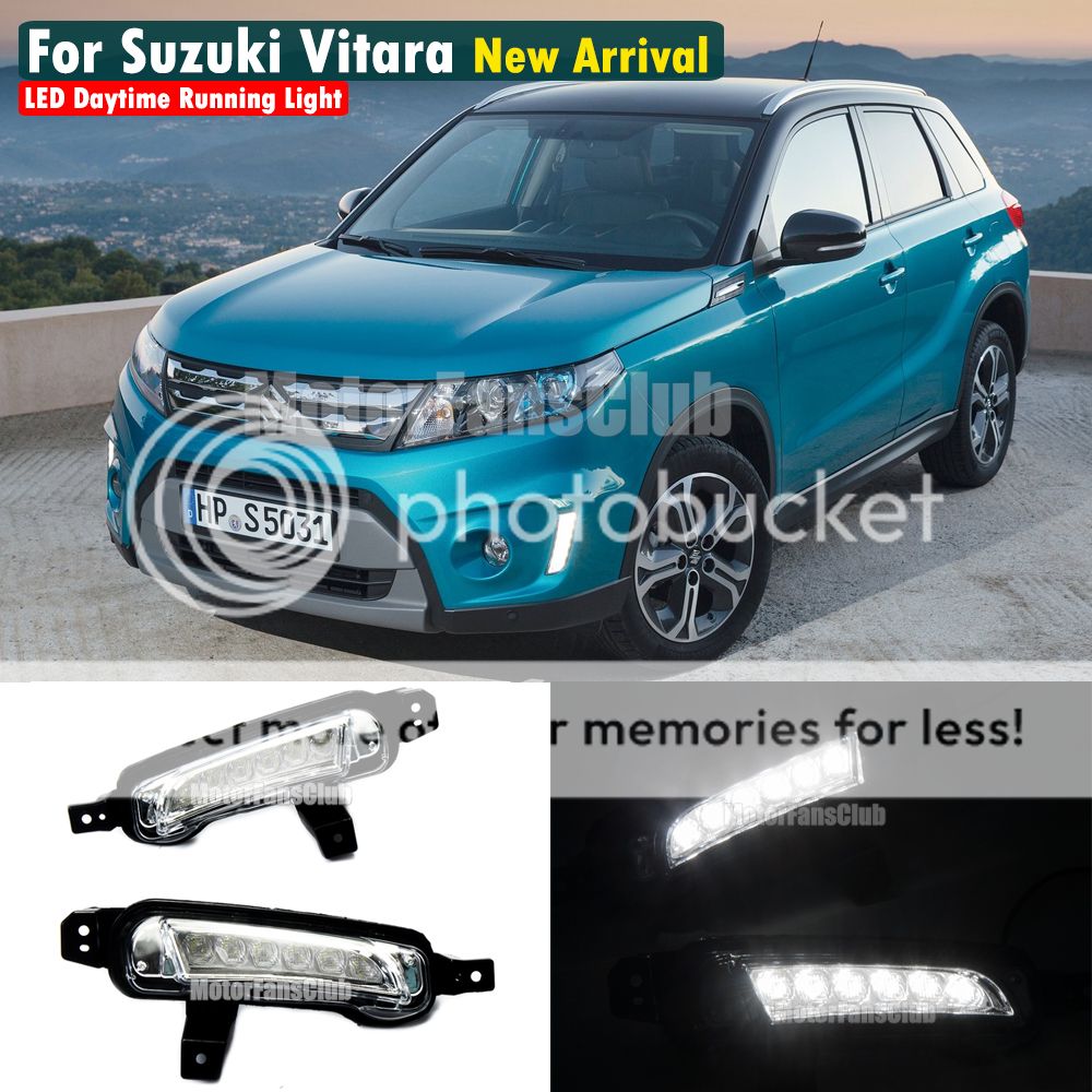 New Pair LED Daytime Running Light Fog Lamp DRL For Suzuki Vitara 2015